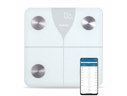 EVOLVEO Salente SlimFit, osobní diagnostická fitness váha, Bluetooth, bílá SLIMFIT-WH
