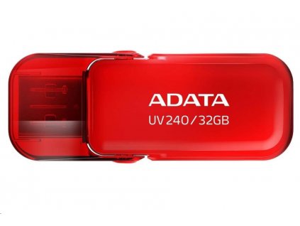 ADATA Flash disk 32GB UV240, USB 2.0 Dash Drive, červená AUV240-32G-RRD