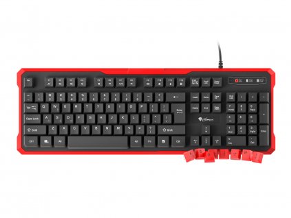 Genesis herní klávesnice RHOD 110/Drátová USB/US layout/Černá-červená NKG-0939