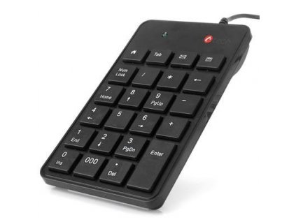 Klávesnica C-TECH KBN-01, numerická, 23 kláves, USB slim black KBN-01