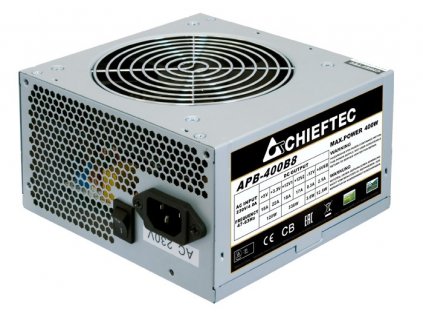 CHIEFTEC Value napájací zdroj, APB-400B8, 400W, ATX-12V V.2.3 , typ PS-2 s 12 cm ventilátorom, aktívne PFC, 230 V APB-400B8