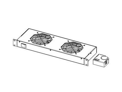 Legrand EVO Ventilacna jednotka 1U, 2x Ventilator. + TERMOSTAT EC1U2V