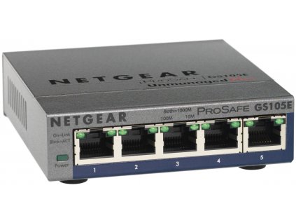 NETGEAR 5xGb Plus Switch,web monit.GS105E GS105E-200PES