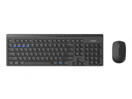 RAPOO set klávesnice a myši 8100M Bezdrôtový viacrežimový set optickej myši a klávesnice čierny CZ/SK 6940056182890
