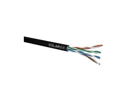 Inštalačný kábel Solarix vonkajší gél UTP, Cat5E, drôt, PE, krabica 305m SXKD-5E-UTP-PEG 27655196