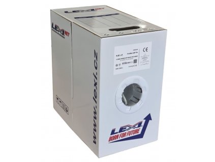 UTP kabel LEXI-Net Cat5E, drát, PVC, bílý, 305m, box KLEXI65504A-W