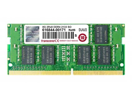 SODIMM DDR4 8GB 2133MHz TRANSCEND 2Rx8 CL15, maloobchodný predaj TS1GSH64V1H