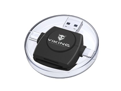 VIKING ČTEČKA PAMĚŤOVÝCH KARET V4 USB3.0 4V1 černá VR4V1B