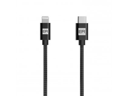 ER POWER kabel USB-C/Lightning 120cm černý ERPWCL120BK