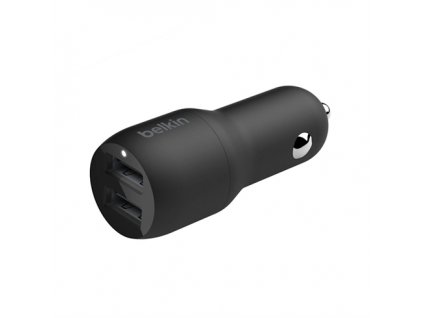 Belkin Boost Charge Dual USB Car Charger 24W + USB-A to USB-C Cable 1m - Black CCE001bt1MBK