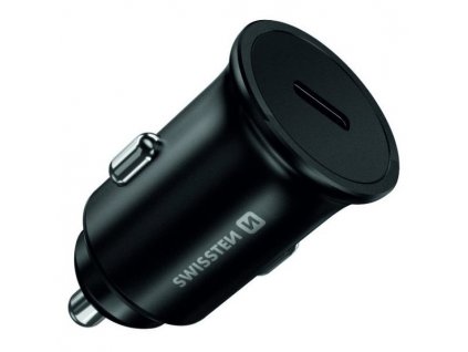 Swissten Cl Autonabíječka USB-C PD3.0 45W kovové tělo černý 20118100