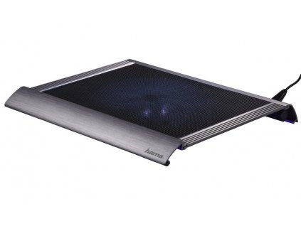 HAMA chladící stojan pro notebook Titan/ do 17,3"/ USB/ LED podsvícení/ titanově šedý 53062