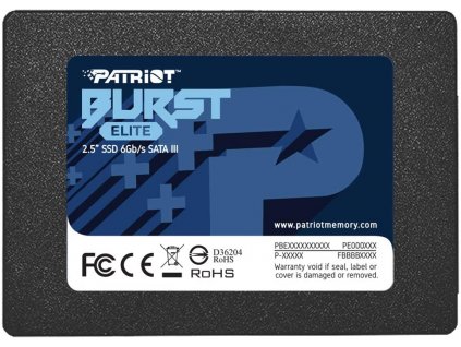 PATRIOT Burst Elite/120GB/SSD/2.5''/SATA/3R PBE120GS25SSDR