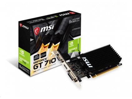 MSI VGA NVIDIA GeForce GT 710 2GD3H LP, 2G DDR3, 1xHDMI, 1xVGA, 1xDVI GT 710 2GD3H LP
