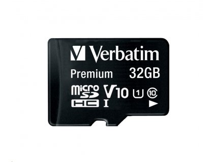 Karta VERBATIM MicroSDHC 32GB Premium, U1 + SD adaptér 44083