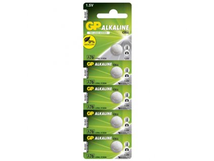 GP Batérie alkalické gombíkové A76F 5ks 1,5V 110MA 1041007615