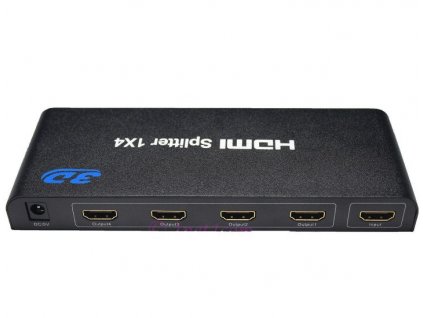HDMI 1.4a splitter 1-4 portov kovový, 3D, FullHD khsplit4b
