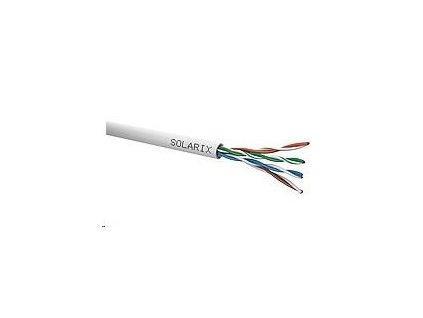 Inštalačný kábel Solarix UTP, Cat5E, drôt, PVC, krabica 100 m SXKD-5E-UTP-PVC 27724130