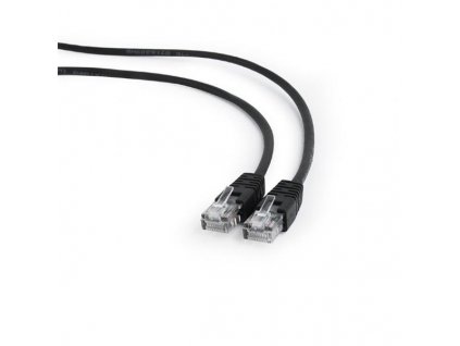 Gembird patch kábel CAT5e, UTP, 0.25 m, čierny PP12-0.25M/BK
