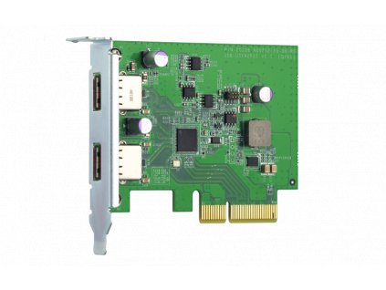 QNAP QXP-10G2U3A - Dvouportová USB 3.2 Gen2 10Gb PCIe rozšiřující karta pro NAS a PC QXP-10G2U3A