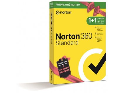 NORTON 360 STANDARD 10 GB + VPN, 1+1 používateľ pre 1 zariadenie na 1 rok BOX 21414993