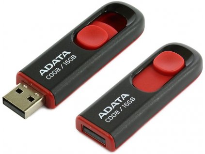 ADATA C008/16GB/USB 2.0/USB-A/Červená AC008-16G-RKD