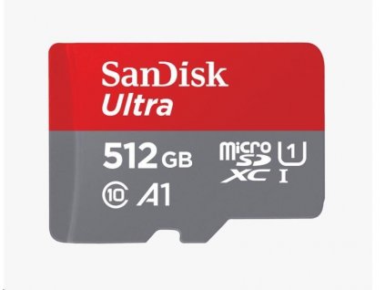 SanDisk MicroSDXC karta 512GB Ultra (150 MB/s, A1 Class 10 UHS-I) + adaptér SDSQUAC-512G-GN6MA