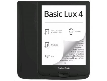 E-book POCKETBOOK 618 Basic Lux 4 Ink Black, černý PB618-P-WW