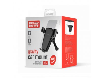 ColorWay Držiak do auta pre smartfón "Soft Touch Gravity Holder" CW-CHG03-BK