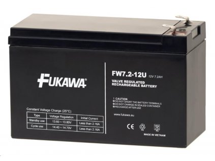 Batéria - FUKAWA FW 7,2-12 F2U (12V/7,2 Ah - Faston 250), konektor - 6.3 mm, životnosť 5 rokov 11509
