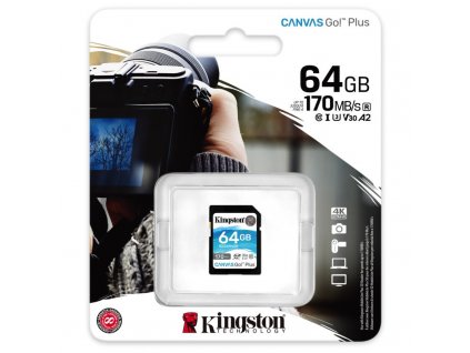 KINGSTON SDXC Canvas GO! Plus 64GB 170MB/s SDG3/64GB