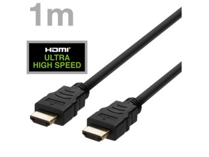 DELTACO Kábel HDMI 2.1 M/M 1m, 8K Ultra High, čier HU-10