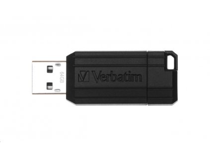 VERBATIM Flash Disk 64GB USB 2.0 Store 'n' Go PinStripe, čierna 49065