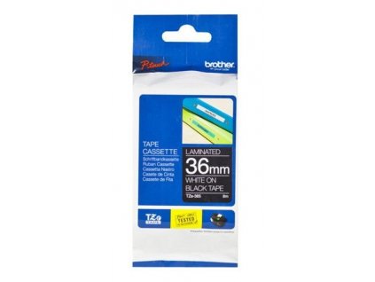 páska BROTHER TZ365 biele písmo, čierna páska Tape (36mm) TZE365