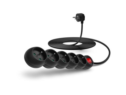CONNECT IT 5 PowerRex, Predlžovačka, 5x FR, 5m, č CES-1005-BK