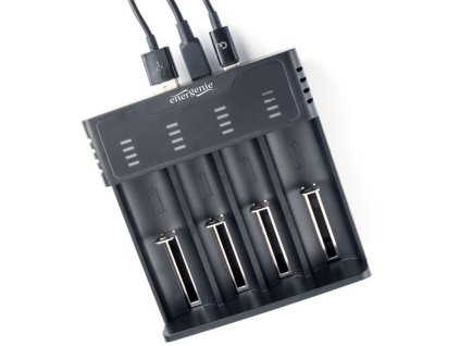 GEMBIRD Ni-MH + Li-ion Fast Battery Charger, black BC-USB-02