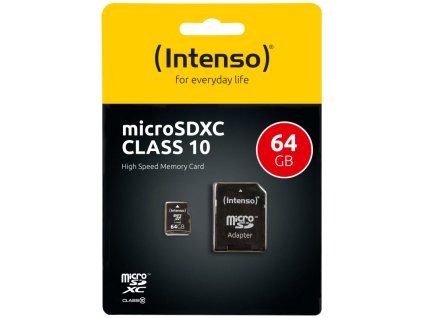 INTENSO Micro SDXC karta 64GB Class10 3413490