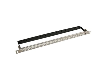 SOLARIX 19" Neosadený patch panel 24 portov 0,5U SX24HDM-0-STP-SL-UNI