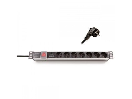 KEline 19" rozvodný panel 7x230V, 1U, 620050 620050