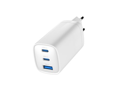 GEMBIRD PD nabíjačka 1xUSB-A 2xUSB-C 67W biela TA-UC-PDQC65-01-W