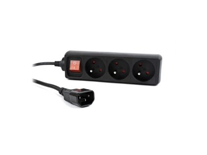 GEMBIRD Predlžovačka 3xFR/IEC C14 0,6m EG-PSU3F-01