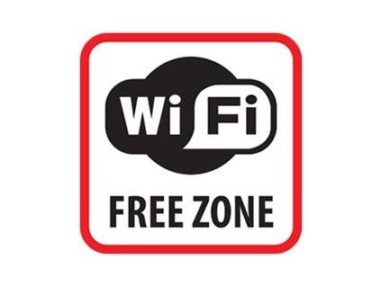 Výstražná samolepka SK - WiFi Free Zone IPCAM-WIFI