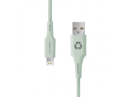 Le Cord kábel Minimalist Recycled Cable Lightning to USB 1.2m - Pale Pine LC1450