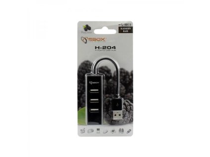 SBOX H204 black USB 2.0 port 4x H-204