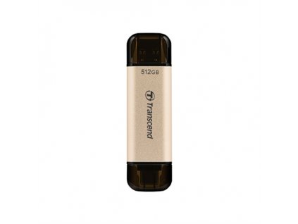 Transcend 512GB JetFlash 930C Dual USB 3.2 Gen 1 Flash Drive - Gold TS512GJF930C