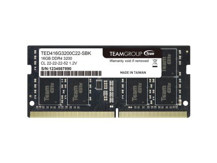 TEAM GROUP 16GB/SO-DIMM DDR4/3200MHz/CL22/1.2V TED416G3200C22-S01