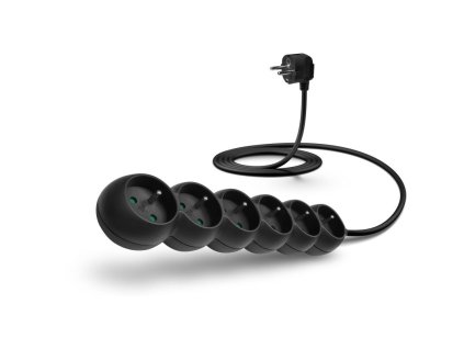 CONNECT IT 6 Rex, Predlžovačka, 6x FR, 2m, č CES-1322-BK