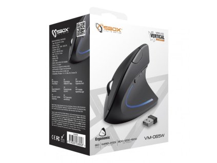 SBOX VM-065W, Ergonomická bezdrôtová optická myš VM-065