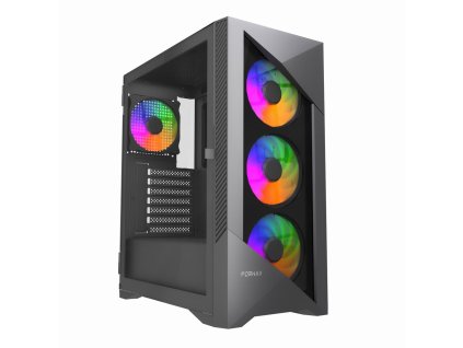 GEMBIRD Fornax 900/Midi Tower/Transpar./Čierna CCC-FC-900ARGB