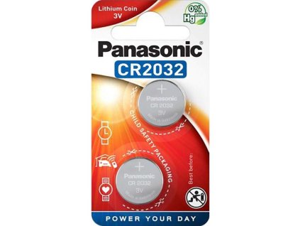 PANASONIC Lithium, Batérie, CR2032, 3V, 2ks AAPA008